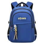 School Backpack – Lightweight, Durable, Spine Support, Multi-Compartment, Navy, Unisex, Size 30x30x18CM