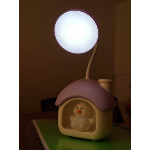 Space Duckling Night Light Desk Lamp, Eye-Friendly, Portable & Durable Lighting for Kids' Bedrooms, RVs & More Purple - Image 3