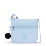 Kipling Medium Sky Blue Crossbody Bag, Lightweight, Stylish & Practical with 6L Capacity, Ideal for Daily Use or Travel 29 x 4 x 26 cm - Kipling