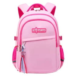 School Backpack – Lightweight, Durable, Spine Support, Multi-Compartment, Pink for Girl size 30X30X15 cm