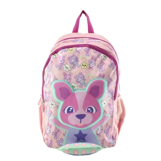 Stage 3-Piece School Set: Backpack 41×12, Lunch Bag 19×8, Pen Case 10×4 cm, Pink Dog Print - Stage - Image 3