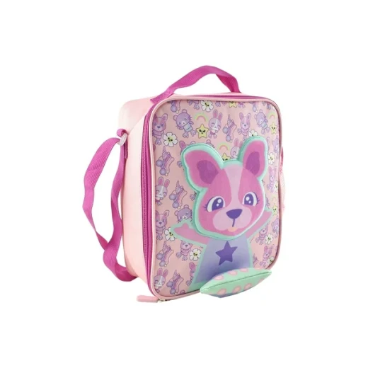 Stage 3-Piece School Set: Backpack 41×12, Lunch Bag 19×8, Pen Case 10×4 cm, Pink Dog Print - Stage - Image 8