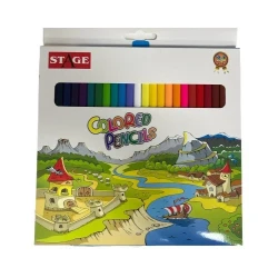 Stage Wood Color Pencils Set, 24 Vibrant Shades for Creative Expression