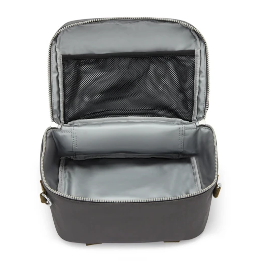 Kipling Large lunch bag in back to grey, 25 x 13.5 x 20 cm with a slot to attach the bag to a carry-on bag, lightweight and thermally insulated, ideal for school or travel from Kipling - Kipling - Image 5