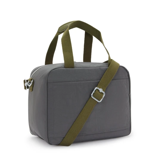 Kipling Large lunch bag in back to grey, 25 x 13.5 x 20 cm with a slot to attach the bag to a carry-on bag, lightweight and thermally insulated, ideal for school or travel from Kipling - Kipling - Image 6