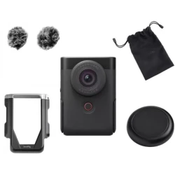 كانون PowerShot V10 (الطراز 5947C006AA) – كاميرا مدوّنة مدمجة بدقة 4K، مستشعر 1 بوصة، حامل مدمج وميكروفون ستيريو