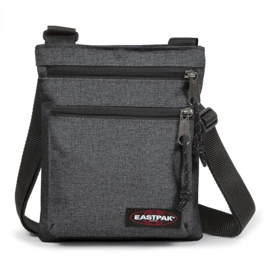 Eastpak Rusher Shoulder Bag, Black Denim, Compact 1.5 L Crossbody, Messenger Bag, 23 × 18 × 2 cm Eastpak Rusher Shoulder Bag, Black Denim, Compact 1.5 L Crossbody, Messenger Bag, 23 × 18 × 2 cm