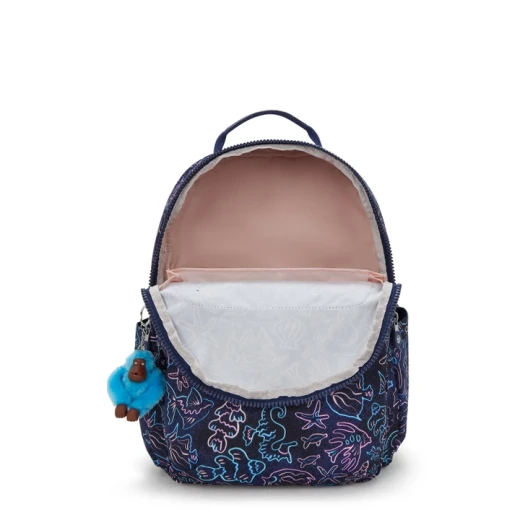 حقيبة ظهر مدرسية من Kipling Seoul College - طبعة Disco Fish - كيبلينج - Image 9
