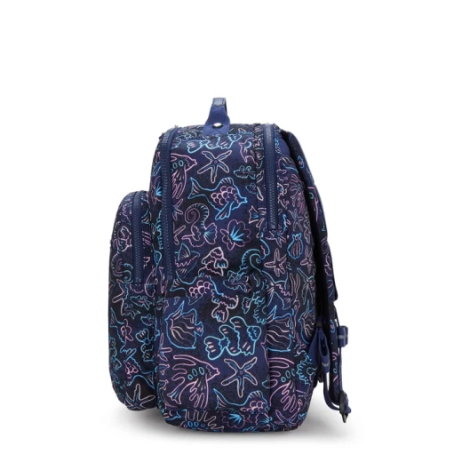 حقيبة ظهر مدرسية من Kipling Seoul College - طبعة Disco Fish - كيبلينج - Image 4