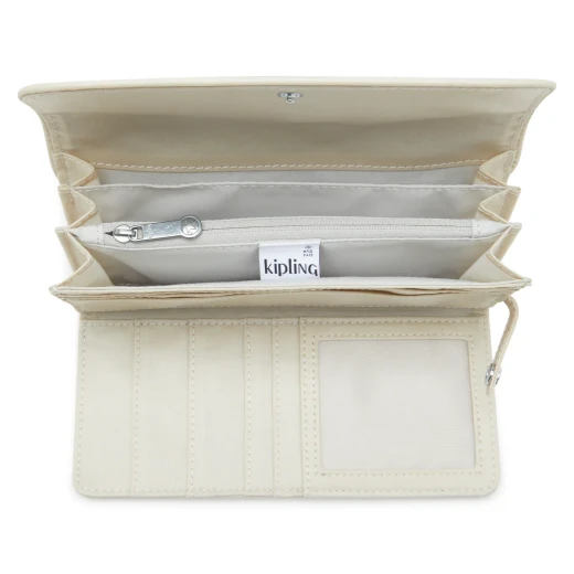 محفظة Kipling Money Land كبيرة بيج لؤلؤي حماية RFID - كيبلينج - Image 4