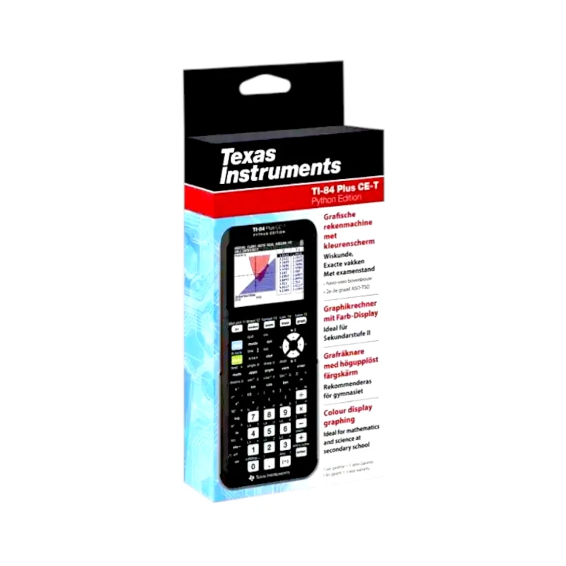 آلة حاسبة بيانية TI-84 Plus CE-T إصدار بايثون - أسود