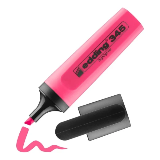 Edding 345 Textmarker - Highlight Paper & Notes - Pink Edding 345 Textmarker - Highlight Paper & Notes - Pink