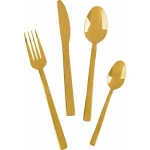 طقم أدوات مائدة KitchenCraft Mikasa ذهبي 16 قطعة ستانلس ستيل - كيتشن كرافت