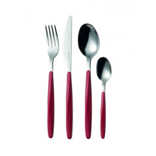 طقم أدوات مائدة Guzzini My Fusion أحمر 24 قطعة - آمنة لغسالة الصحون طقم أدوات مائدة Guzzini My Fusion أحمر 24 قطعة - آمنة لغسالة الصحون