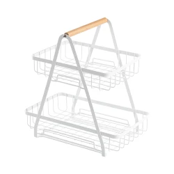 Table Craft 2-Tier Basket Display White 30x23cm H 31cm