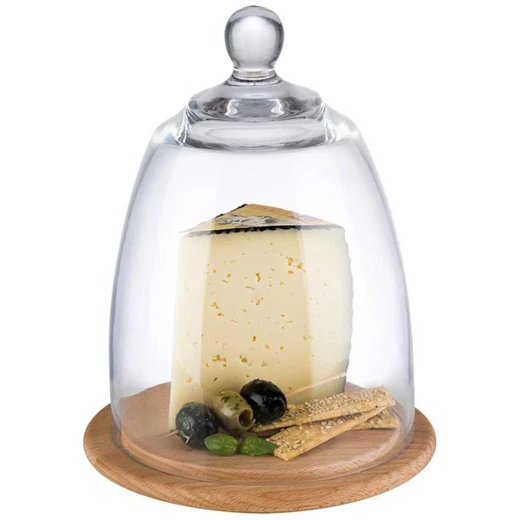 APS Tray With Glass Cover 18.5cm Cheese Accessories - APS - Image 2