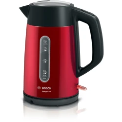 Bosch DesignLine Red Kettle TWK4P434 | 1.7L Capacity, Stainless Steel