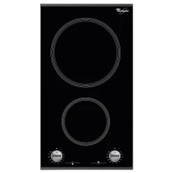 Whirlpool AKT 360/IX Electric Hob - 2 Rings, Built-in, Black Finish
