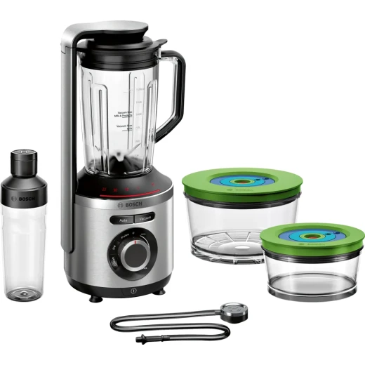 خلاط بوش VitaPower Vacuum سعة 1.5 لتر فضي | شفرات ستانلس ستيل 1000 واط خلاط بوش VitaPower Vacuum سعة 1.5 لتر فضي | شفرات ستانلس ستيل 1000 واط