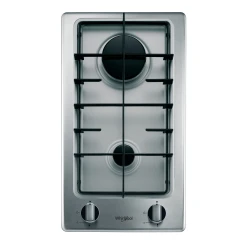 Whirlpool GMD 20S (IX) Gas Hob: 2 Burners, Stainless Steel, Built-in