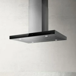 Elica Joy Island Blix/A/90 Island Range Hood Black Stainless Steel