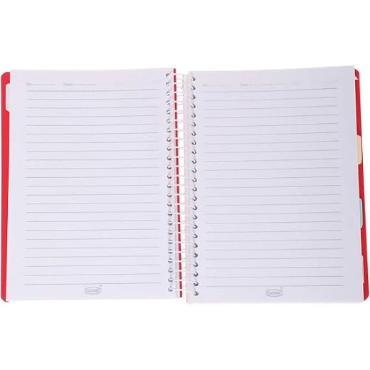 دفتر بحلقات A5 5 حلقات 190 صفحة - مثالي للمدرسة والمكتب - اس ستيشنري - Image 2