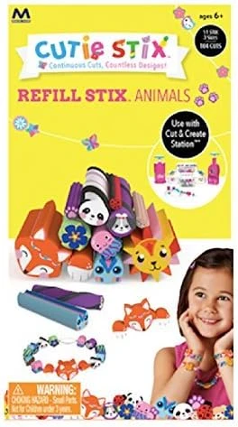 عبوة إعادة تعبئة Cutie Stix Animals - ابتكر مجوهرات وإكسسوارات لطيفة