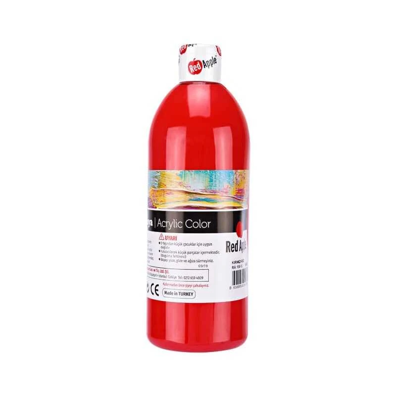 Red Apple Acrylic Paint 500ml - Vibrant Red Color for Art - Red Apple
