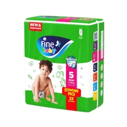 Fine Baby Diaper Eco Maxi-5 11-18Kg 22S - Comfortable & Absorbent