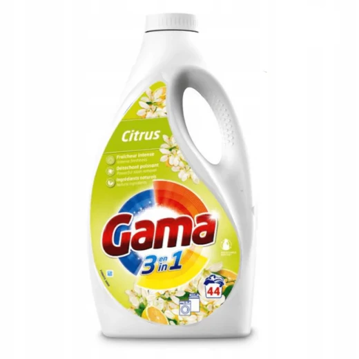 Gama Citrus Laundry Gel 3L (66 Washes) - Fresh Citrus Scent