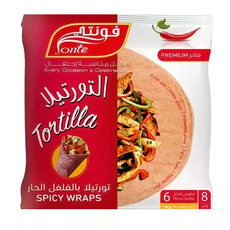فونت تورتيلا بنكهة حارة 250 جم - لذيذة ومريحة - فونتي