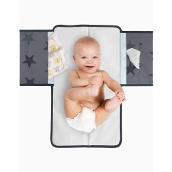 Dooky 3-in-1 Changing Pack Grey Stars - Portable Baby Changing Mat