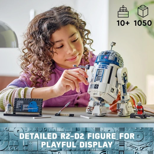 مجموعة بناء ليجو ستار وورز R2-D2 - لعبة ستار وورز للعرض أو اللعب للأولاد والبنات، من سن 10 سنوات فما فوق - أفكار هدايا للأطفال والمعجبين - تتضمن شخصية دارث مالاك المصغرة بمناسبة الذكرى السنوية الخامسة والعشرين - 75379 - ليجو - Image 6