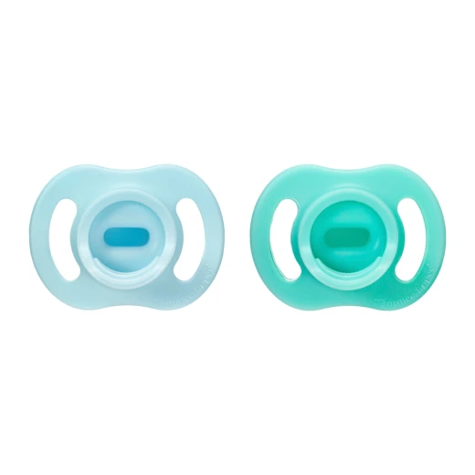 Tommee Tippee UltraLight StayPut Orthodontic Silicone Soother, 0-6 m Blue & Green - Tommee Tippee - Image 2