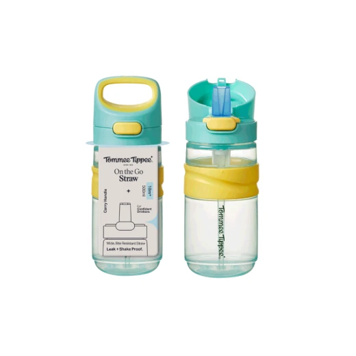 Tommee Tippee On the Go Straw 18m+ 500ml Green & Yellow Tommee Tippee On the Go Straw 18m+ 500ml Green & Yellow