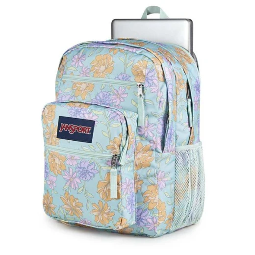 JanSport Big Student Backpack, Faded Floral Fresh Mint, Laptop Pocket, 1 Piece, 34L - JanSport - Image 5