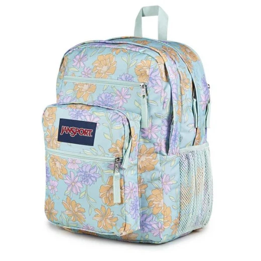 JanSport Big Student Backpack, Faded Floral Fresh Mint, Laptop Pocket, 1 Piece, 34L - JanSport - Image 2