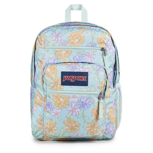 JanSport Big Student Backpack, Faded Floral Fresh Mint, Laptop Pocket, 1 Piece, 34L JanSport Big Student Backpack, Faded Floral Fresh Mint, Laptop Pocket, 1 Piece, 34L