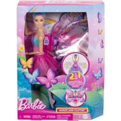 Mattel Barbie Dance & Flutter Doll with Butterfly Wings Transformation HXJ10 for Girls