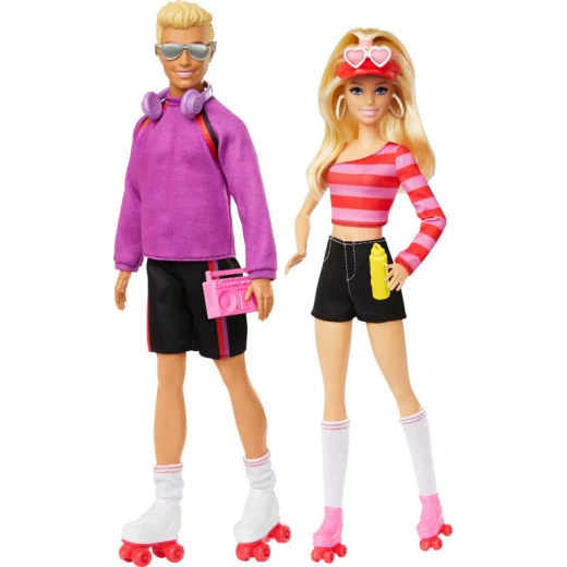 Barbie & Ken Fashionistas Roller Skating Dolls Set 65th Anniversary Edition 2 Dolls - Barbie - Image 6