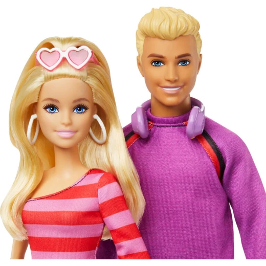 Barbie & Ken Fashionistas Roller Skating Dolls Set 65th Anniversary Edition 2 Dolls - Barbie - Image 3
