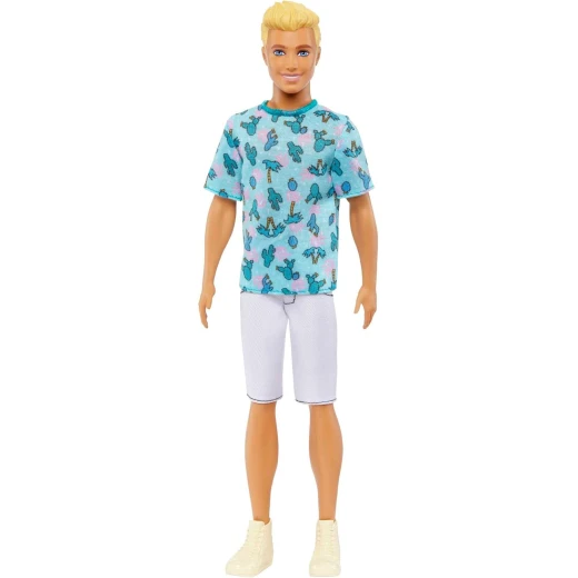 Barbie Ken Fashionistas Doll #211 with Blond Hair and Cactus Tee 2023 Edition Fashion Doll Barbie Ken Fashionistas Doll #211 with Blond Hair and Cactus Tee 2023 Edition Fashion Doll