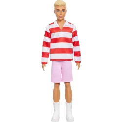 Mattel Barbie Fashionistas Ken Doll #241 with Red Striped Top and Pink Shorts