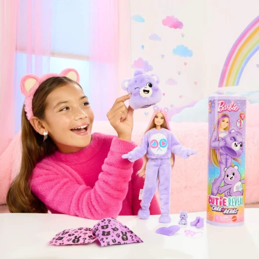 Mattel Barbie Cutie Reveal Doll & Accessories Share Bear Costume with Color Change & Mini Bear - Barbie - Image 6