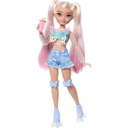 Mattel Barbie Dream Besties Malibu Roller Skating Doll with Makeup Accessories for Creative Play