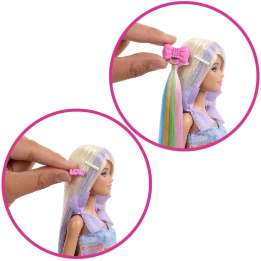Mattel Barbie Fun & Fancy Fashion Doll with ExtraLong Blonde Hair, 2 Looks & Accessories for Creative Play - Barbie - Image 2