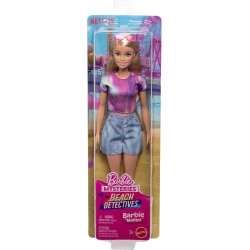 Mattel Barbie Mysteries Beach Detectives Malibu Fashion Doll with Accessories and Signature Outfit for Girls