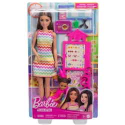 Barbie Teacher Playset with Brunette Doll & Toddler Classroom Accessories Imaginative Role Play Gift