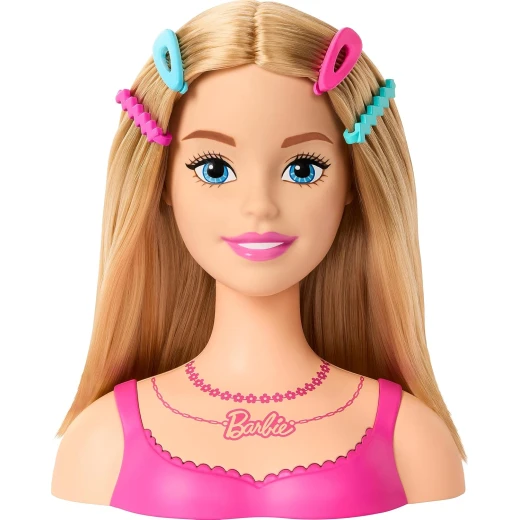 Matte Barbie Styling Head with Blonde Hair & 20 Accessories for Hair Styling Fun - Barbie - Image 7