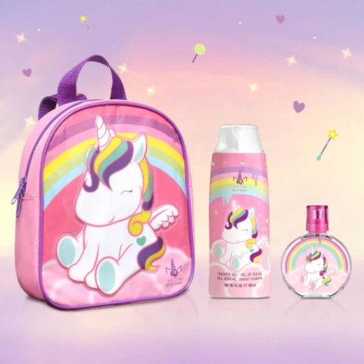 طقم هدايا Air-Val Eau My Unicorn للأطفال: EDT، جل استحمام وحقيبة - إير-فال - Image 2